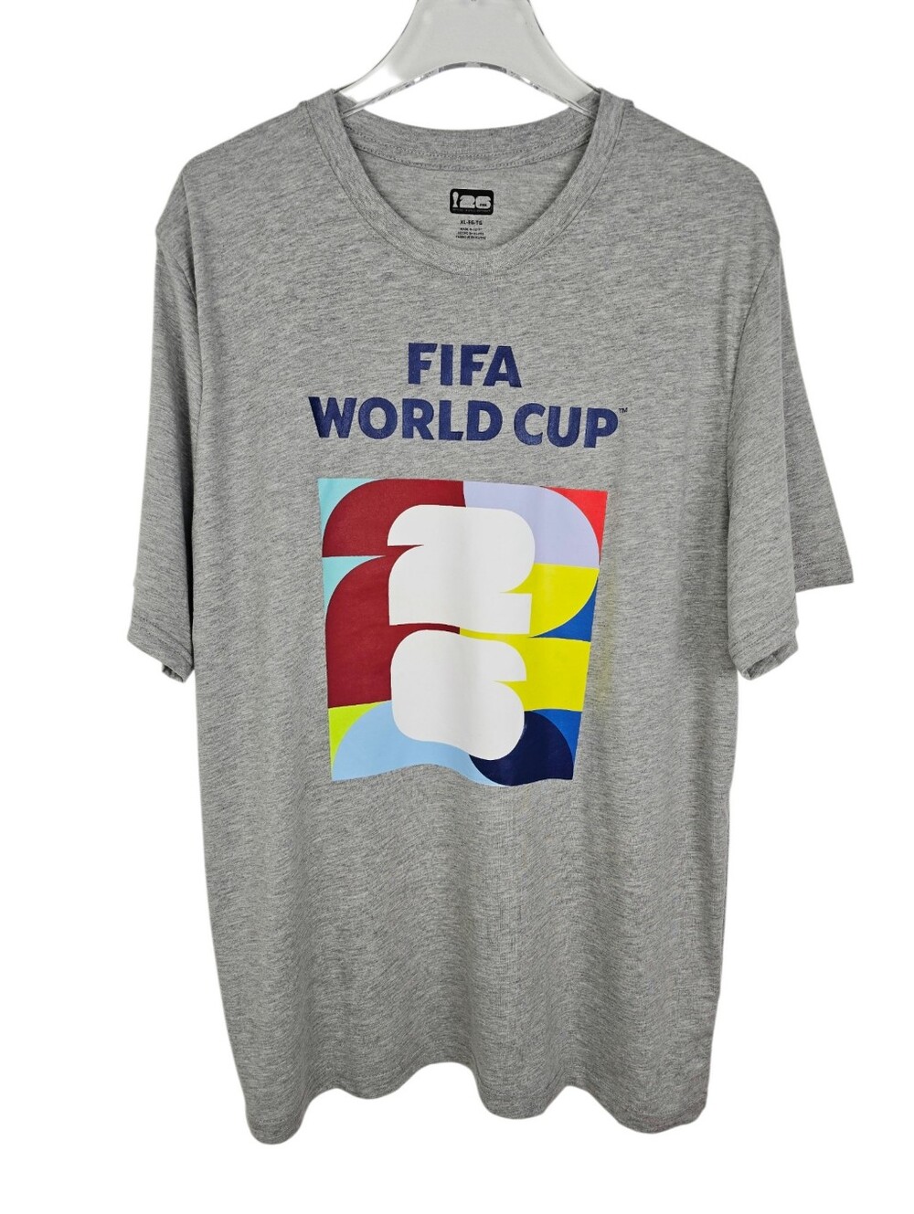 FIFA World Cut Men's Grey Multi-Color Logo T-Shirt NWT